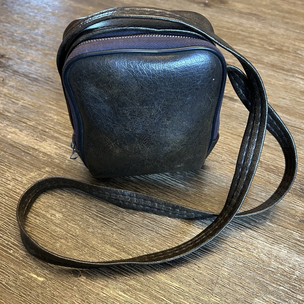 Vintage Kodak Brown Camera Case Shoulder Strap Zipper Leatherette Photography